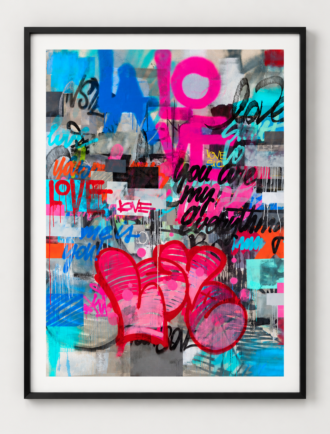 You Are My Everything in a slim black shadow-box frame with white border