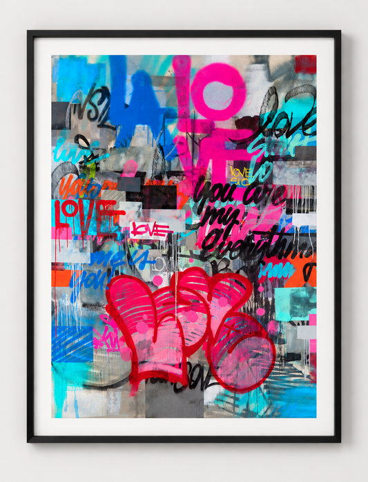You Are My Everything in a slim black shadow-box frame with white border